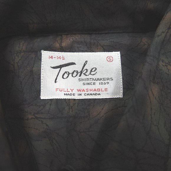 Vintage Tooke Shirtmakers Mens Small Dress Shirt Long Sleeve Made in Canada OOAK - Picture 6 of 8